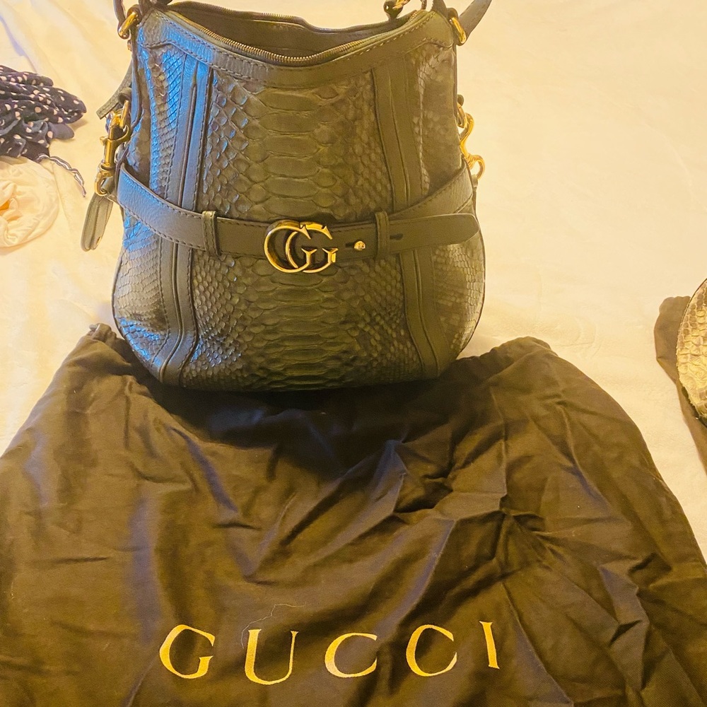 Gucci Running Tote very unique and 100% Python